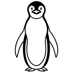 Simple Penguin Sketch Vector