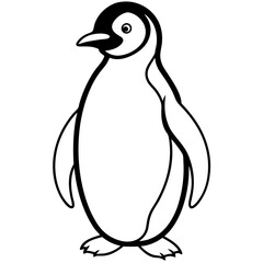 Simple Penguin Sketch Vector