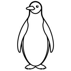 Simple Penguin Sketch Vector