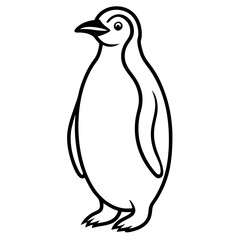 Simple Penguin Sketch Vector