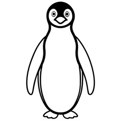 Simple Penguin Sketch Vector