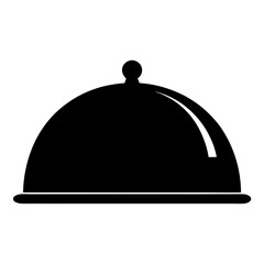 Elegant Black Cloche Icon Representing Fine Dining transparent . and Culinary Excellence for Restaurants or Events