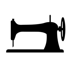 Antique Sewing Machine Silhouette Vintage Sewing, transparent . Crafting, and Textile Production Icon