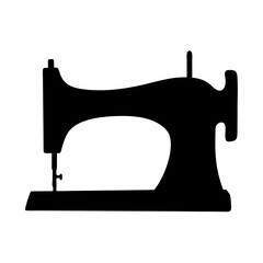 Silhouette of a classic sewing machine, transparent . evocative of vintage craftsmanship and textile traditions