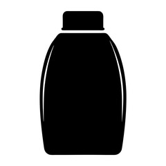 Black Bottle Silhouette Illustration for Liquid Soap, transparent . Lotion, Shampoo or Body Wash Container