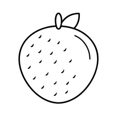 Breadfruit Slice Outline Vector Drawing