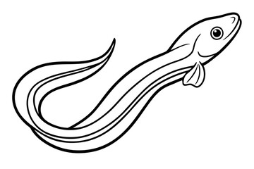 Sleek Eel Vector Illustration