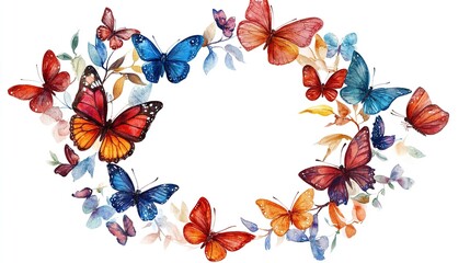 A Collection of Colorful Butterflies