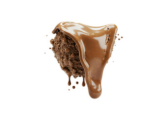 Obraz premium Delicious Chocolate Caramel Dessert: Indulge in Sweetness