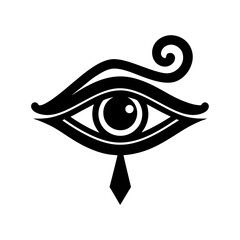 Eye Of Horus Silhouette vector illustration