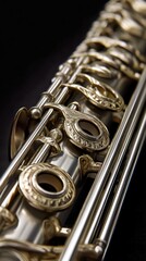 Obraz premium Close-up of flute keys