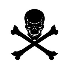 Crossbones Silhouette vector illustration