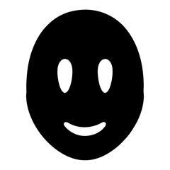 Black and White Smiley Face Image for Digital Communication Purposes