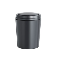 Mini trash bin with swing lid. Isolated white background. Png format
