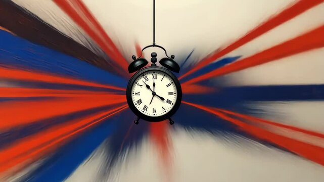 Abstract Pocket Watch Art Exploding Time Speed Energy Motion Design
