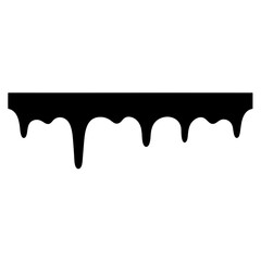 Black dripping paint or liquid with a white background illustration image