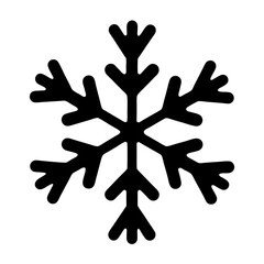 Obraz premium Elegant symmetrical snowflake illustration with a clean black and white design scheme