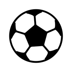 Obraz premium Minimalist Black and White Soccer Ball Graphic Illustration on Isolated Background
