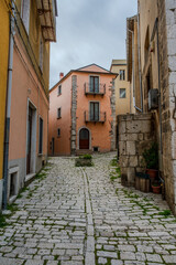 Frosolone, Molise, Italy. Glimpses of the historic center