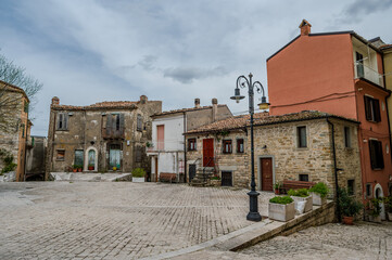 Frosolone, Molise, Italy. Glimpses of the historic center
