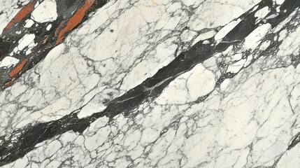 Fototapeta premium White marble with black and red veins