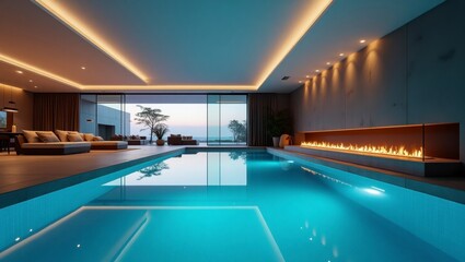 Obraz premium Sleek and modern house with clean lines and unique design emphasizing contemporary architecture and style