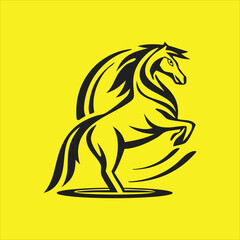 hors logo animal logo design