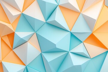 Fototapeta premium Abstract Geometric Pattern Pastel Triangles