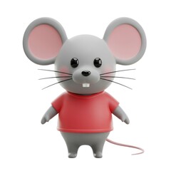 Cartoon mouse illustration animal rodent character isolated on white background