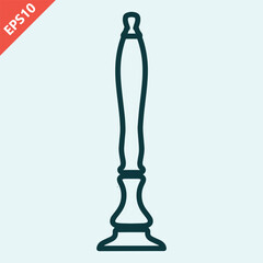 hand drawn  beer pump design vector isolated illustration