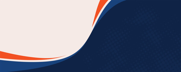 Modern Abstract Corporate Background with Blue and Orange Wave Design
