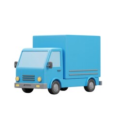 Delivery vehicle illustration transportation render isolated on white background
