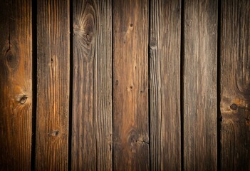 Fototapeta premium A close up of a wooden wall with a dark background.