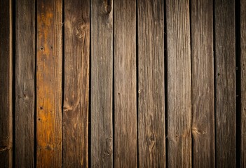 Fototapeta premium A close up of a wooden wall with a dark background.