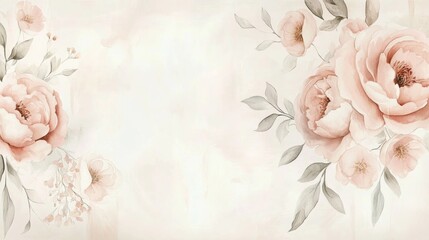Pastel blush floral wall art, delicate and romantic.