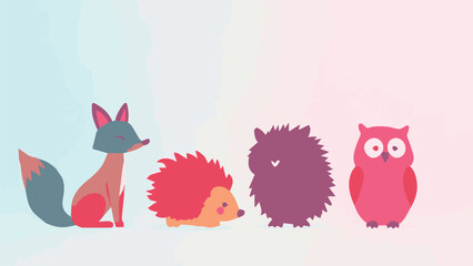 Animal silhouette vector illustration