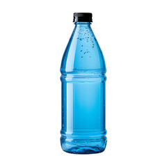 Fototapeta premium Blue Plastic bottle isolated on transparent background