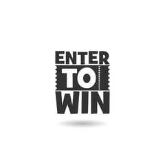 Enter to win icon with shadow