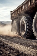 Vehicle on dirt road