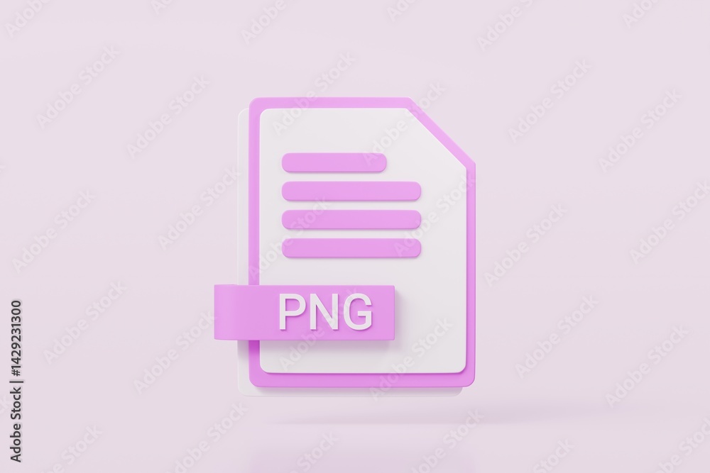 Poster 3d file folder document png icon. minimal word png sheet presentation document icon. document form. 