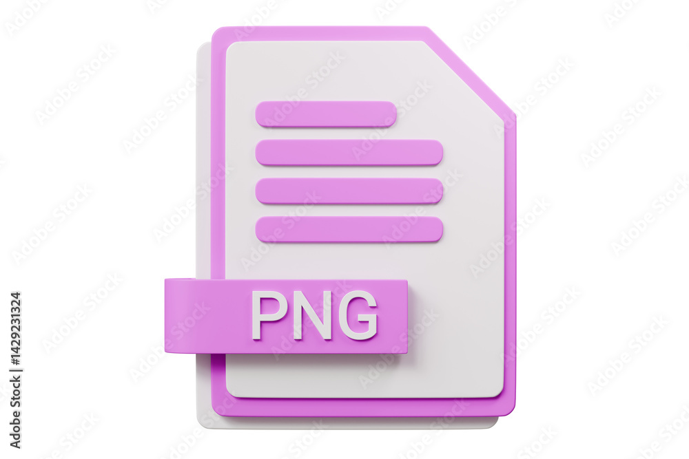 Poster 3d file folder document png icon. minimal word png sheet presentation document icon. document form. 
