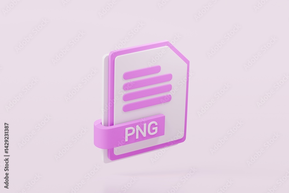 Poster 3d file folder document png icon. minimal word png sheet presentation document icon. document form. 
