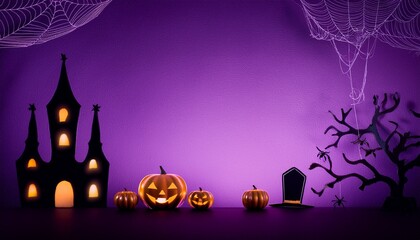 a halloween themed background with a purple background