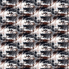 Abstract seamless pattern with acrylic painting. Hand-drawn illustration.