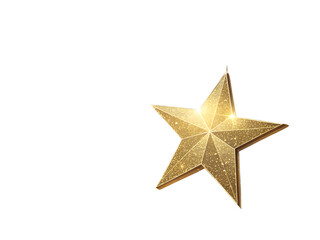 Fototapeta premium golden star on white background