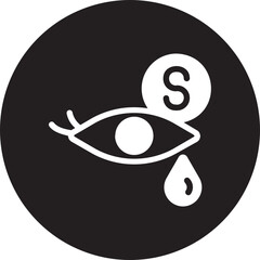 crying glyph icon