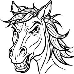 Fototapeta premium Majestic Horse&nbsp;Line Art