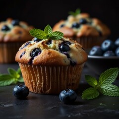 blueberry muffins with blueberries