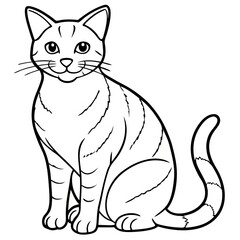 Fototapeta premium Cat Line Art &nbsp;Illustration
