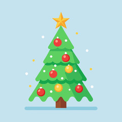 christmas tree vector illustration